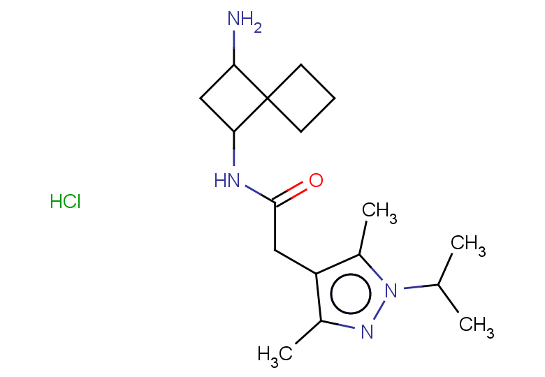 N-{3-aminospiro[3.3]heptan-1-yl}-2-[3,5-dimethyl-1-(propan-2-yl)-1H-pyrazol-4-yl]acetamide hydrochloride