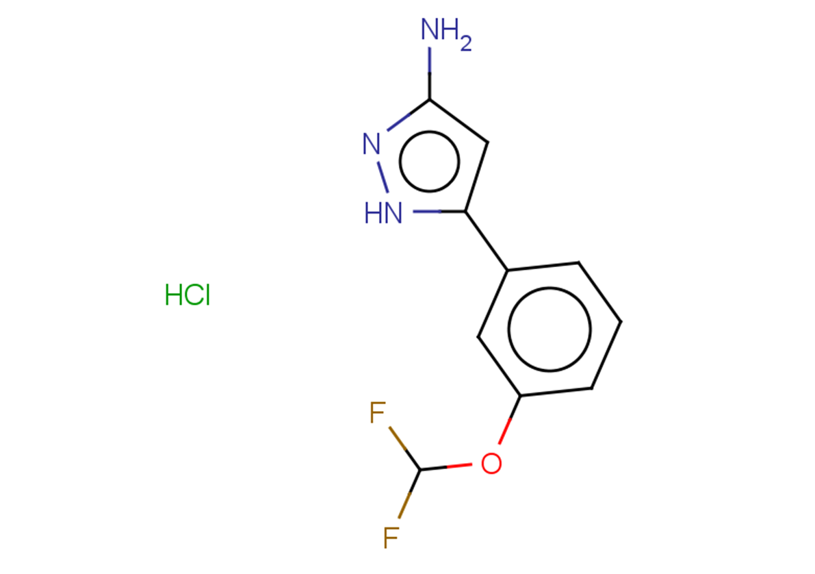 5-[3-(difluoromethoxy)phenyl]-1H-pyrazol-3-amine hydrochloride