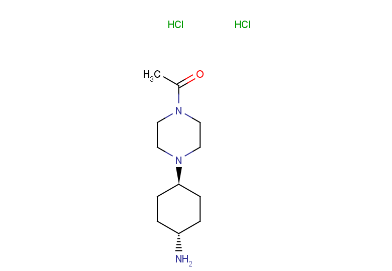 1-{4-[(1r,4r)-4-aminocyclohexyl]piperazin-1-yl}ethan-1-one dihydrochloride, trans