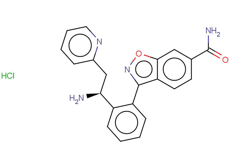 3-{2-[(1S)-1-amino-2-(pyridin-2-yl)ethyl]phenyl}-1,2-benzoxazole-6-carboxamide hydrochloride