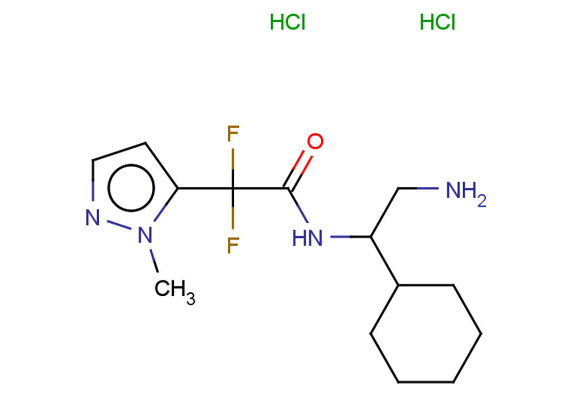 N-(2-amino-1-cyclohexylethyl)-2,2-difluoro-2-(1-methyl-1H-pyrazol-5-yl)acetamide dihydrochloride