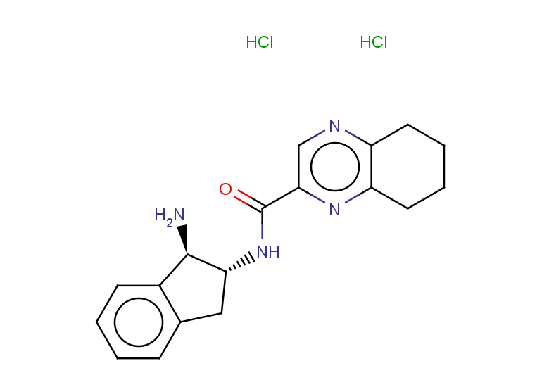 N-[(1R,2R)-1-amino-2,3-dihydro-1H-inden-2-yl]-5,6,7,8-tetrahydroquinoxaline-2-carboxamide dihydrochloride