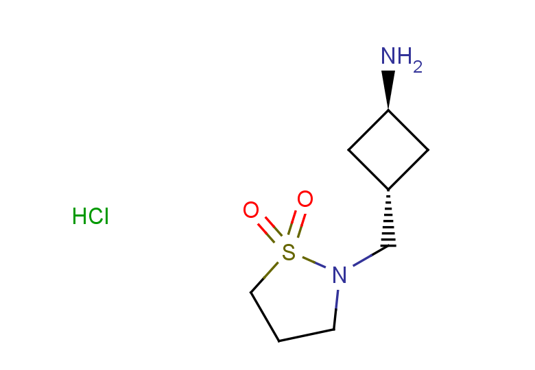 2-{[(1r,3r)-3-aminocyclobutyl]methyl}-1lambda6,2-thiazolidine-1,1-dione hydrochloride, trans