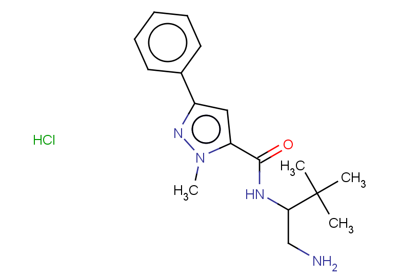 N-(1-amino-3,3-dimethylbutan-2-yl)-1-methyl-3-phenyl-1H-pyrazole-5-carboxamide hydrochloride