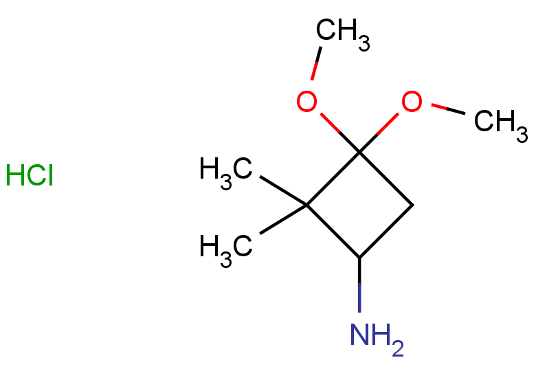 3,3-dimethoxy-2,2-dimethylcyclobutan-1-amine hydrochloride