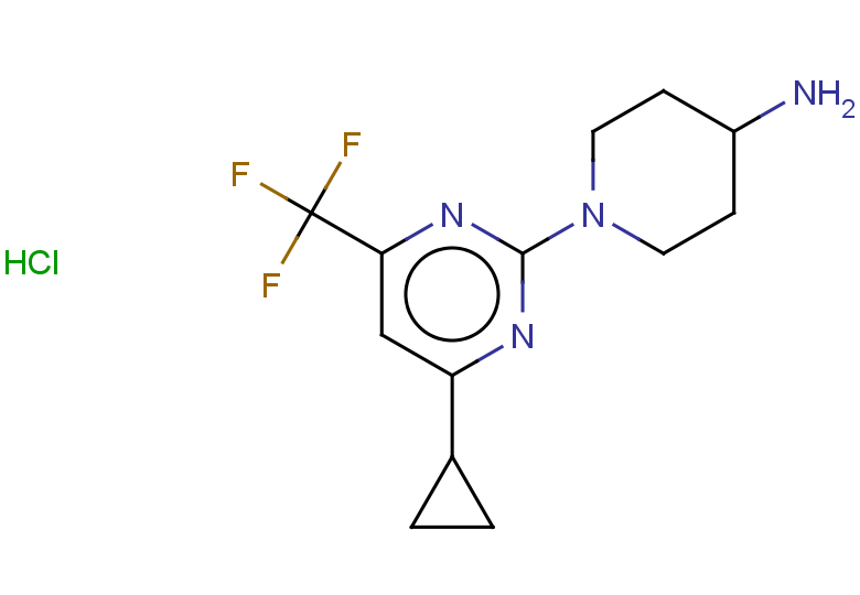 1-[4-cyclopropyl-6-(trifluoromethyl)pyrimidin-2-yl]piperidin-4-amine hydrochloride