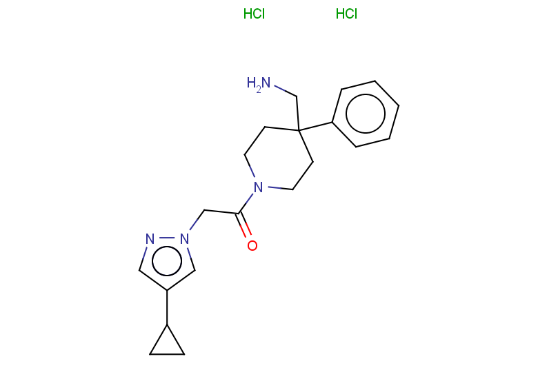 1-[4-(aminomethyl)-4-phenylpiperidin-1-yl]-2-(4-cyclopropyl-1H-pyrazol-1-yl)ethan-1-one dihydrochloride