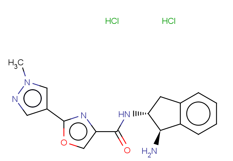 N-[(1R,2R)-1-amino-2,3-dihydro-1H-inden-2-yl]-2-(1-methyl-1H-pyrazol-4-yl)-1,3-oxazole-4-carboxamide dihydrochloride