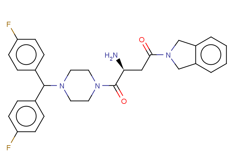 (2S)-2-amino-1-{4-[bis(4-fluorophenyl)methyl]piperazin-1-yl}-4-(2,3-dihydro-1H-isoindol-2-yl)butane-1,4-dione