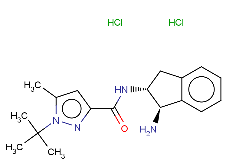 N-[(1R,2R)-1-amino-2,3-dihydro-1H-inden-2-yl]-1-tert-butyl-5-methyl-1H-pyrazole-3-carboxamide dihydrochloride