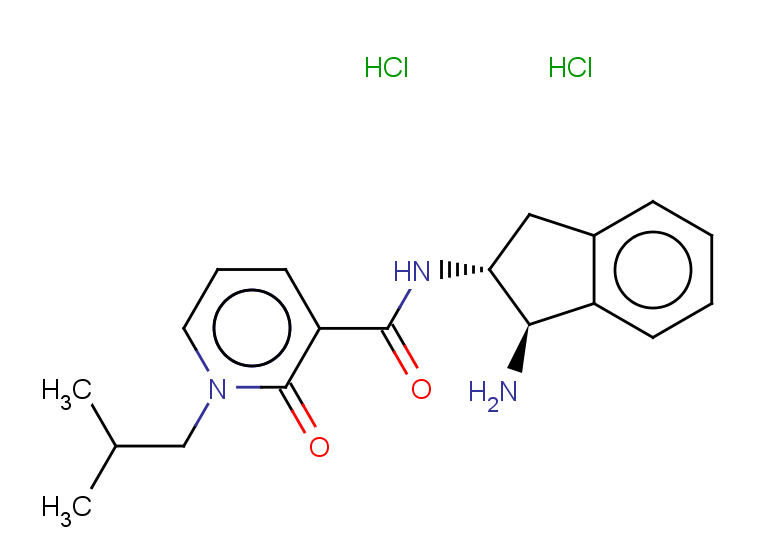 N-[(1R,2R)-1-amino-2,3-dihydro-1H-inden-2-yl]-1-(2-methylpropyl)-2-oxo-1,2-dihydropyridine-3-carboxamide dihydrochloride