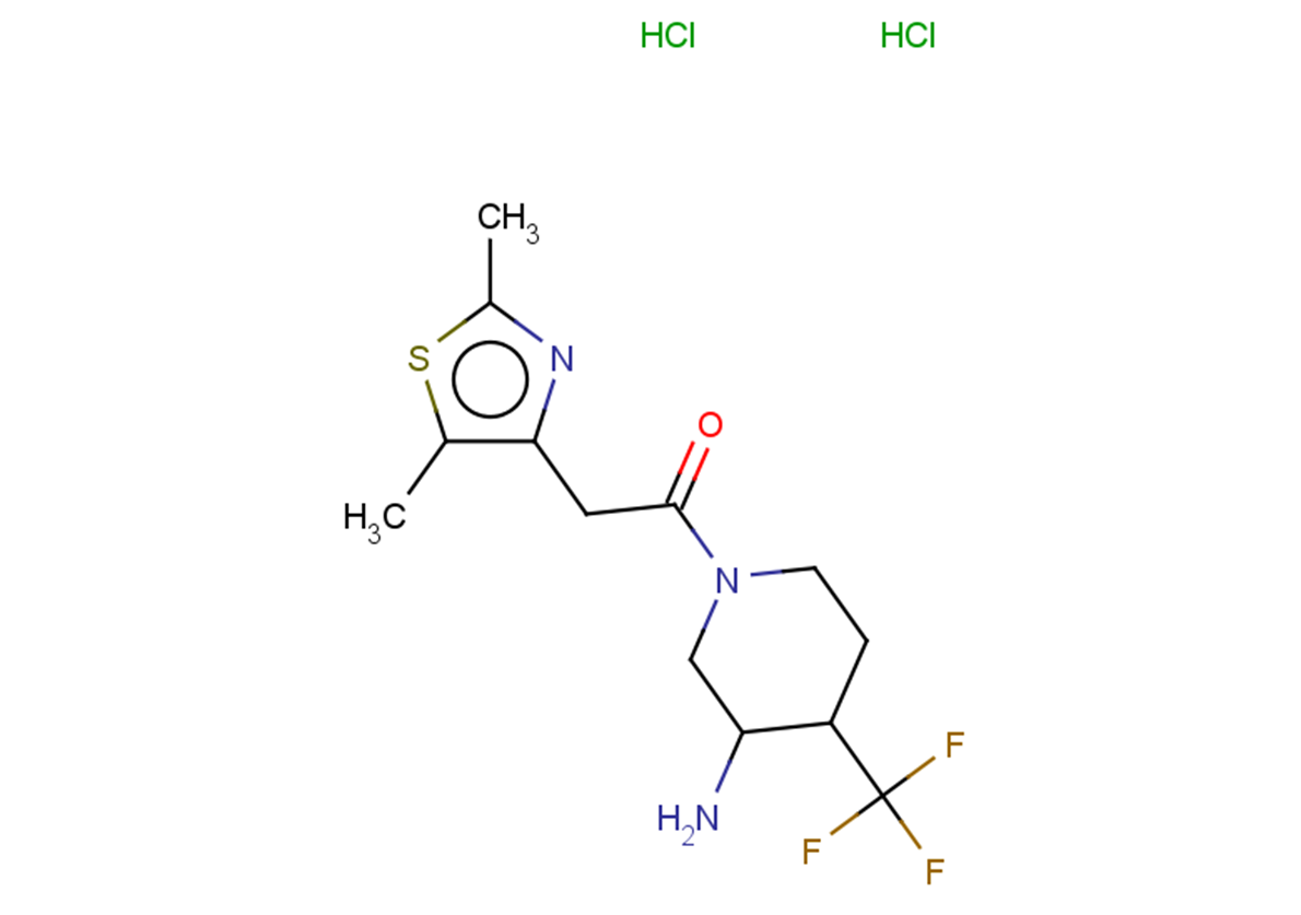 1-[3-amino-4-(trifluoromethyl)piperidin-1-yl]-2-(2,5-dimethyl-1,3-thiazol-4-yl)ethan-1-one dihydrochloride