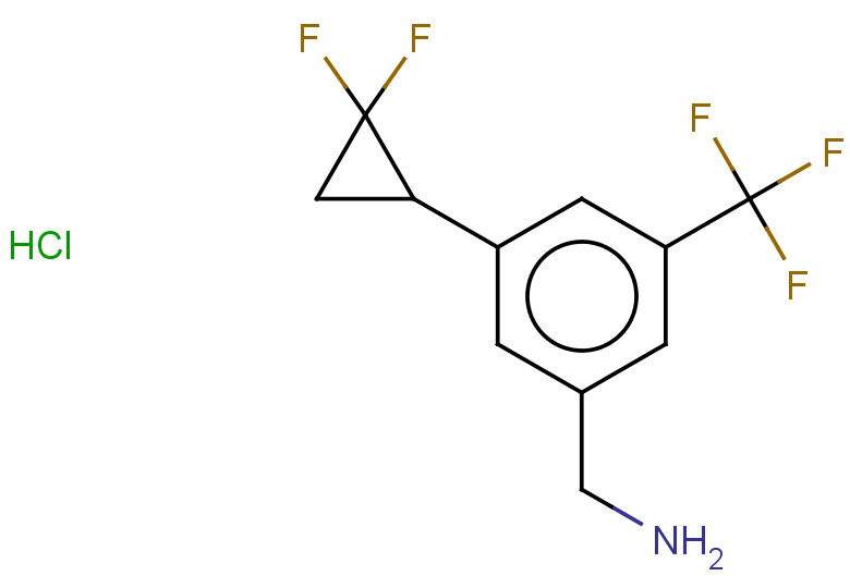 1-[3-(2,2-difluorocyclopropyl)-5-(trifluoromethyl)phenyl]methanamine hydrochloride
