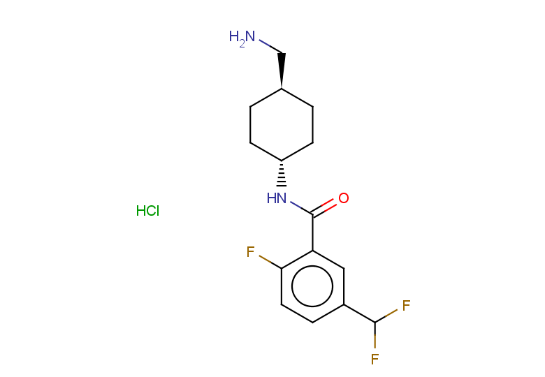 5-(difluoromethyl)-2-fluoro-N-[(1r,4r)-4-(aminomethyl)cyclohexyl]benzamide hydrochloride, trans