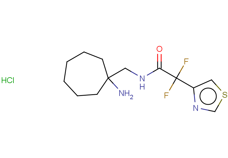 N-[(1-aminocycloheptyl)methyl]-2,2-difluoro-2-(1,3-thiazol-4-yl)acetamide hydrochloride