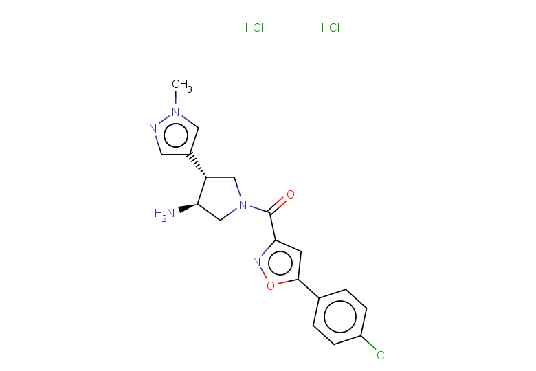 rac-(3R,4S)-1-[5-(4-chlorophenyl)-1,2-oxazole-3-carbonyl]-4-(1-methyl-1H-pyrazol-4-yl)pyrrolidin-3-amine dihydrochloride, trans