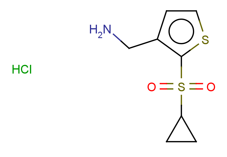 1-[2-(cyclopropanesulfonyl)thiophen-3-yl]methanamine hydrochloride