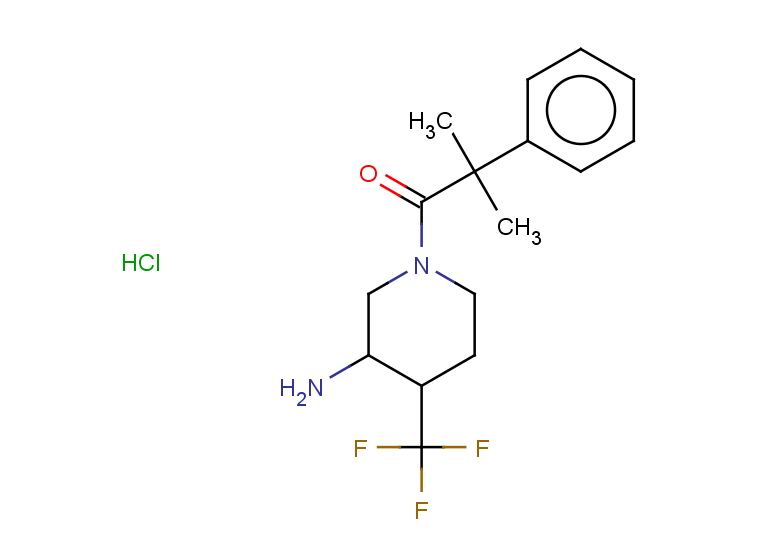 1-[3-amino-4-(trifluoromethyl)piperidin-1-yl]-2-methyl-2-phenylpropan-1-one hydrochloride
