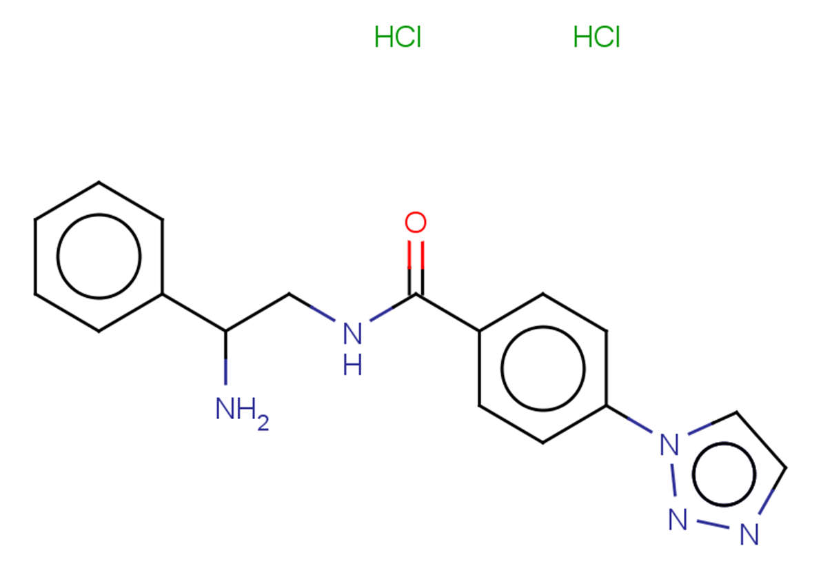 N-(2-amino-2-phenylethyl)-4-(1H-1,2,3-triazol-1-yl)benzamide dihydrochloride