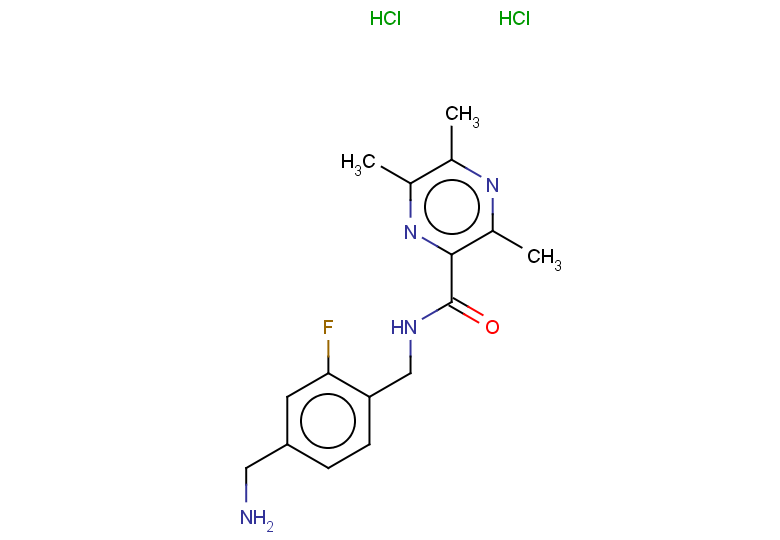 N-{[4-(aminomethyl)-2-fluorophenyl]methyl}-3,5,6-trimethylpyrazine-2-carboxamide dihydrochloride
