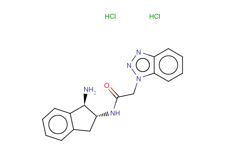 N-[(1R,2R)-1-amino-2,3-dihydro-1H-inden-2-yl]-2-(1H-1,2,3-benzotriazol-1-yl)acetamide dihydrochloride