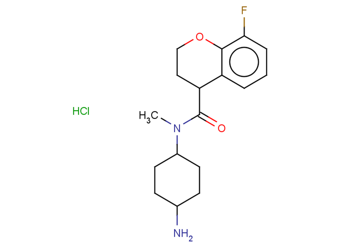 N-(4-aminocyclohexyl)-8-fluoro-N-methyl-3,4-dihydro-2H-1-benzopyran-4-carboxamide hydrochloride, Mixture of diastereomers