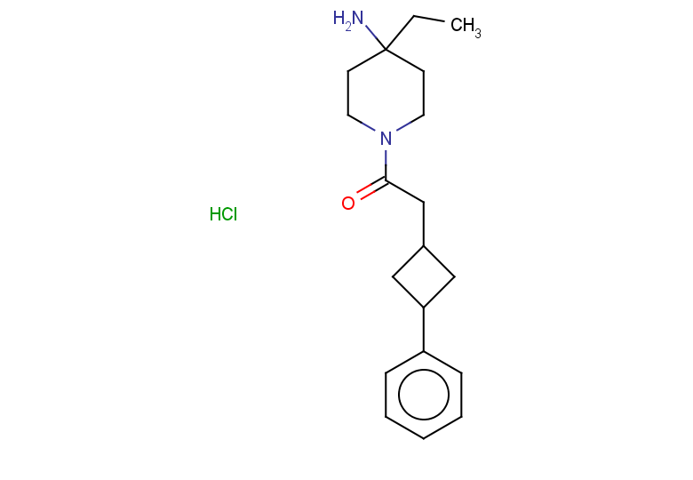 1-(4-amino-4-ethylpiperidin-1-yl)-2-(3-phenylcyclobutyl)ethan-1-one hydrochloride