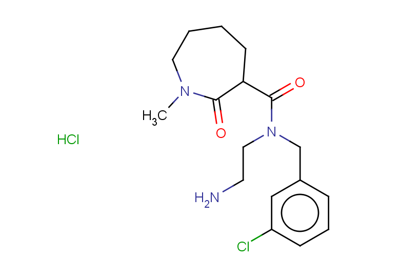 N-(2-aminoethyl)-N-[(3-chlorophenyl)methyl]-1-methyl-2-oxoazepane-3-carboxamide hydrochloride