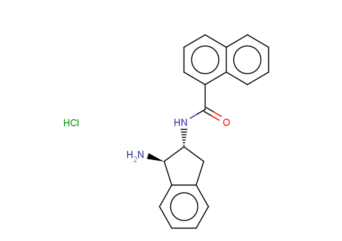N-[(1R,2R)-1-amino-2,3-dihydro-1H-inden-2-yl]naphthalene-1-carboxamide hydrochloride