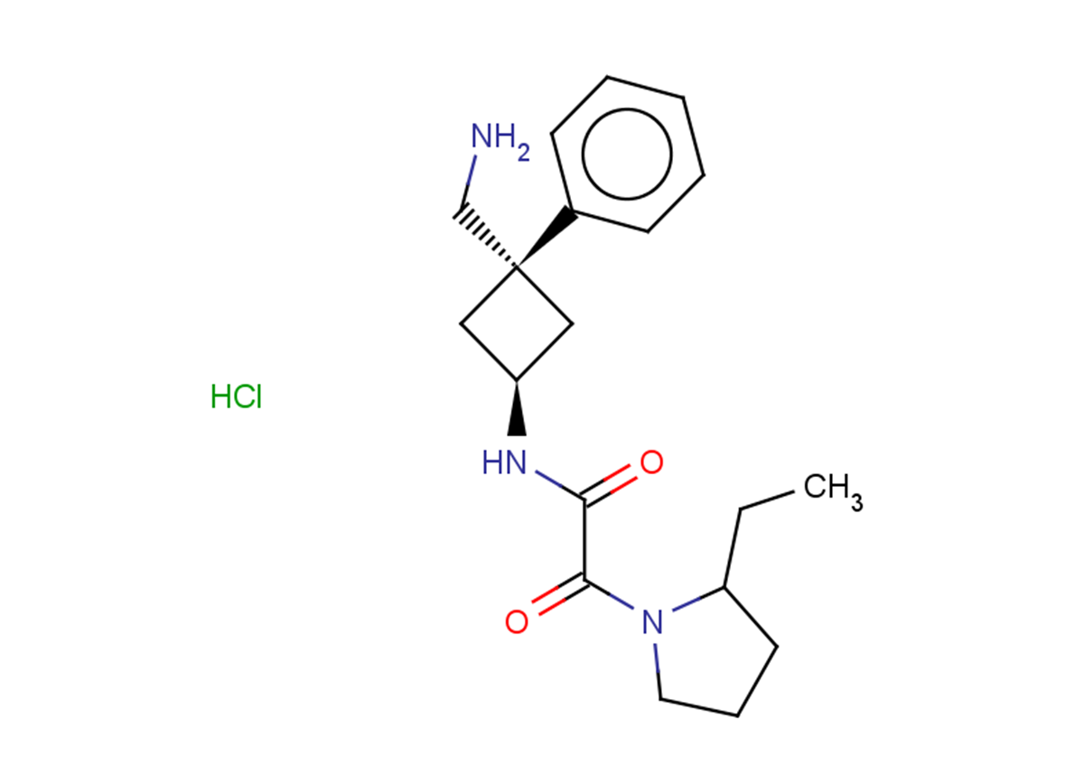 rac-2-(2-ethylpyrrolidin-1-yl)-2-oxo-N-[(1r,3r)-3-(aminomethyl)-3-phenylcyclobutyl]acetamide hydrochloride