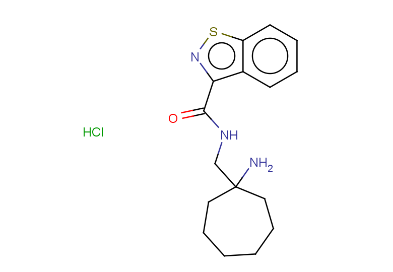 N-[(1-aminocycloheptyl)methyl]-1,2-benzothiazole-3-carboxamide hydrochloride