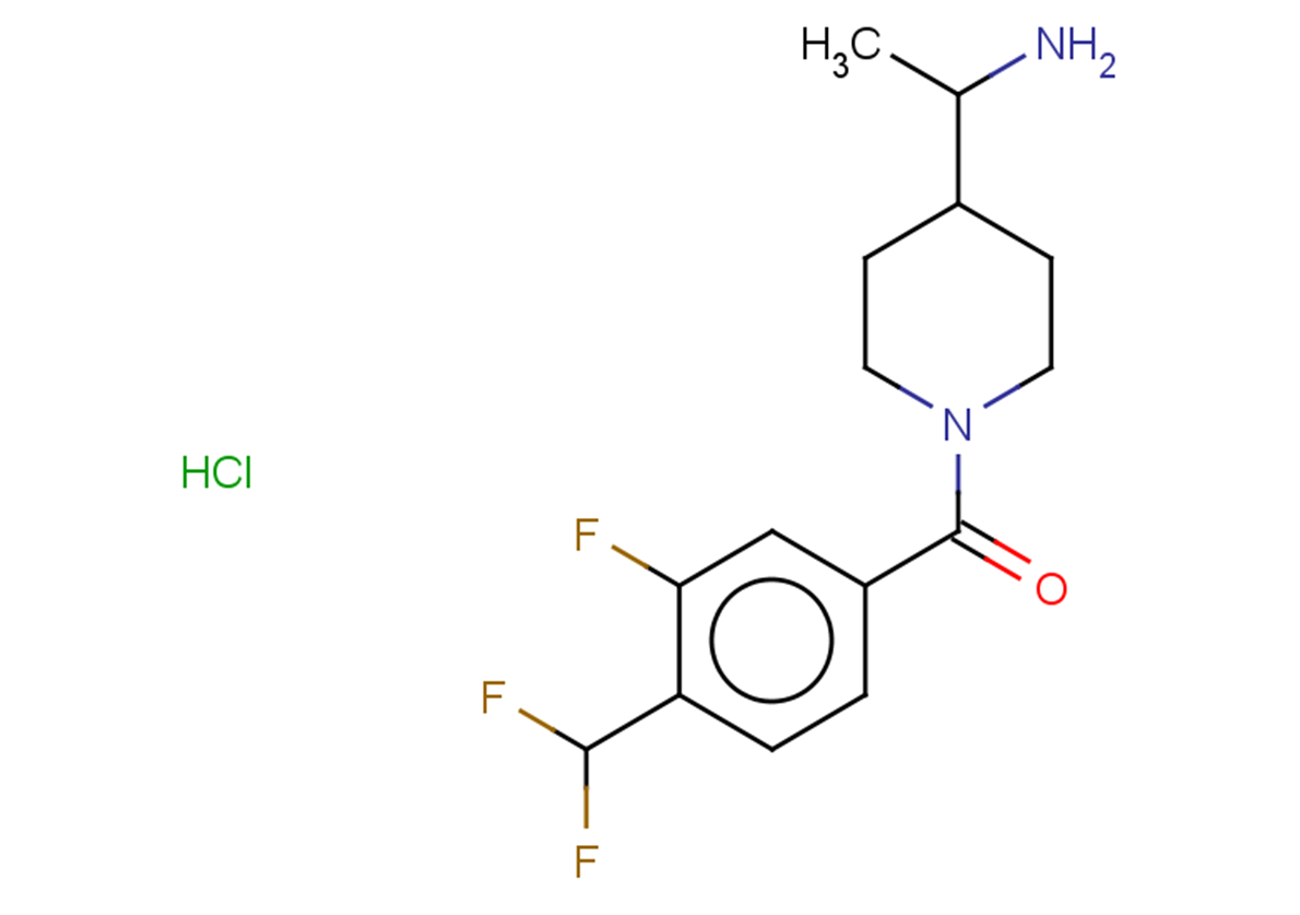 1-{1-[4-(difluoromethyl)-3-fluorobenzoyl]piperidin-4-yl}ethan-1-amine hydrochloride