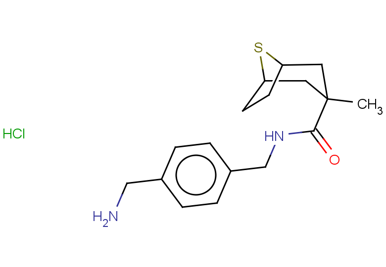 N-{[4-(aminomethyl)phenyl]methyl}-3-methyl-8-thiabicyclo[3.2.1]octane-3-carboxamide hydrochloride