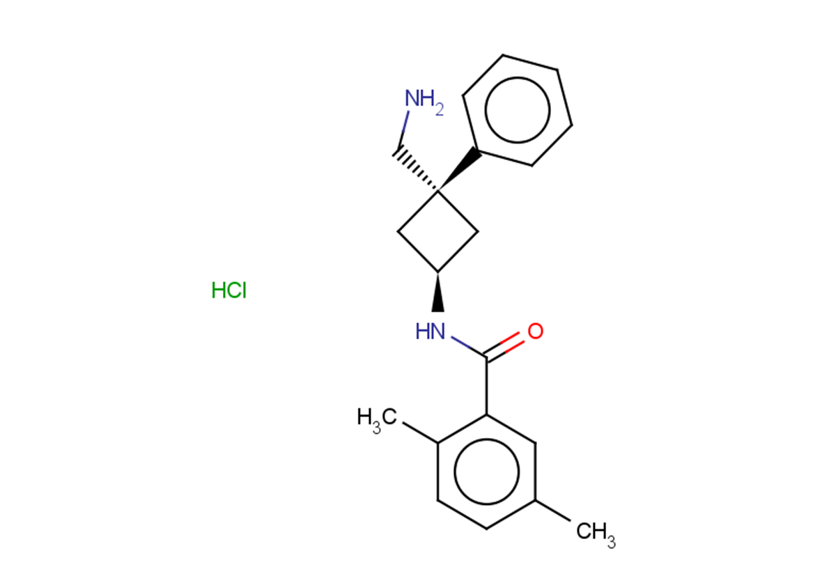 rac-2,5-dimethyl-N-[(1r,3r)-3-(aminomethyl)-3-phenylcyclobutyl]benzamide hydrochloride, cis