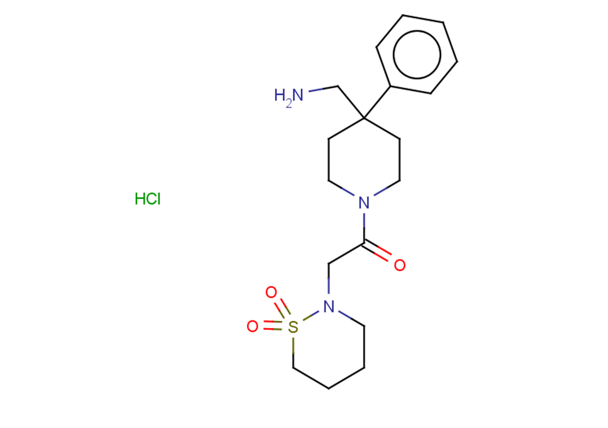 2-{2-[4-(aminomethyl)-4-phenylpiperidin-1-yl]-2-oxoethyl}-1lambda6,2-thiazinane-1,1-dione hydrochloride