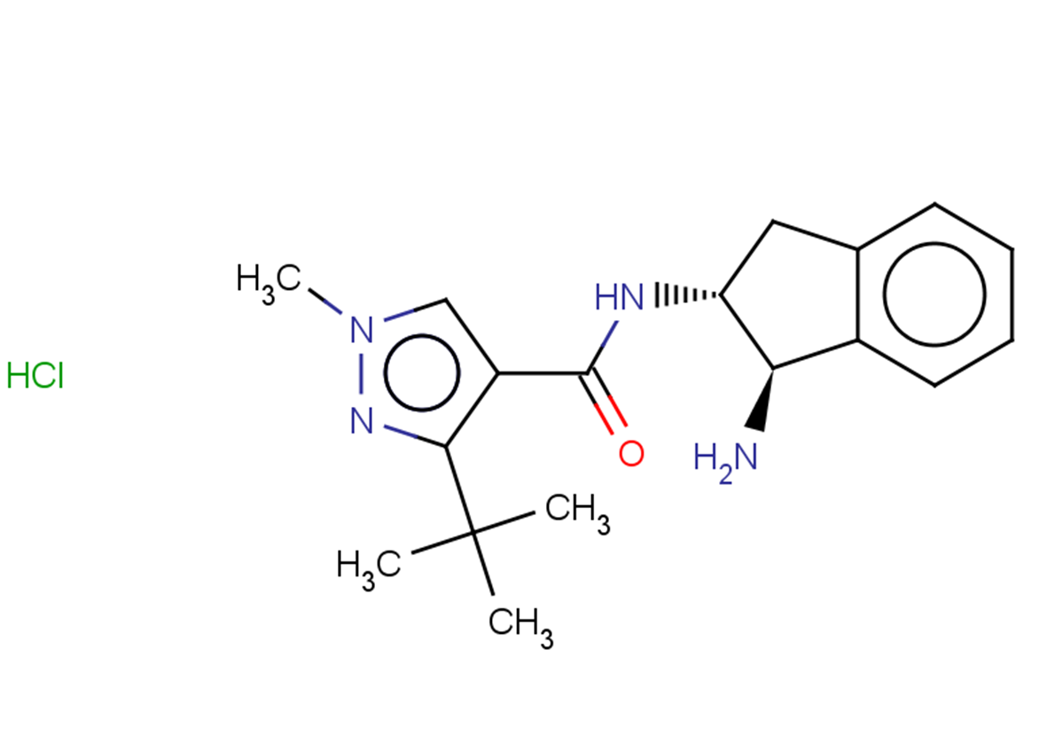 N-[(1R,2R)-1-amino-2,3-dihydro-1H-inden-2-yl]-3-tert-butyl-1-methyl-1H-pyrazole-4-carboxamide hydrochloride