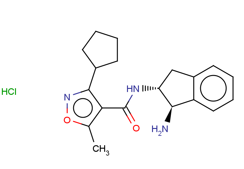 N-[(1R,2R)-1-amino-2,3-dihydro-1H-inden-2-yl]-3-cyclopentyl-5-methyl-1,2-oxazole-4-carboxamide hydrochloride