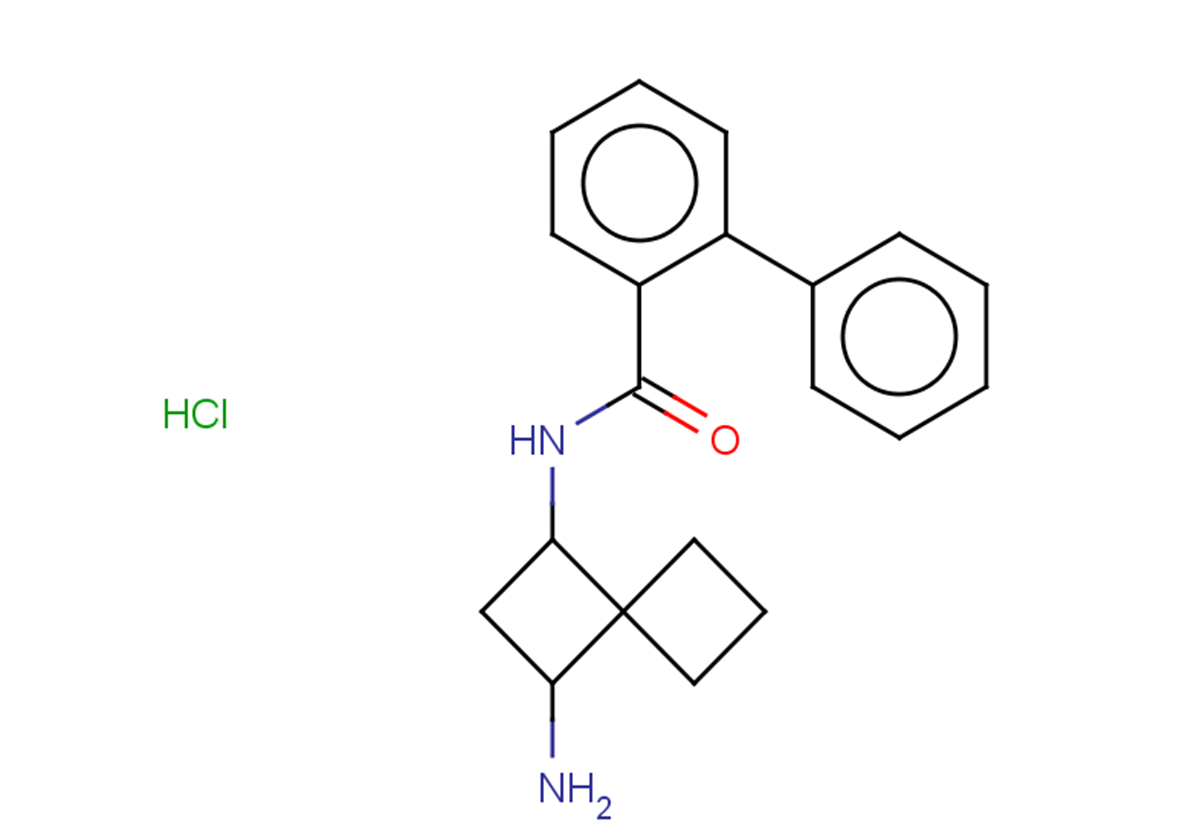 N-{3-aminospiro[3.3]heptan-1-yl}-[1,1'-biphenyl]-2-carboxamide hydrochloride