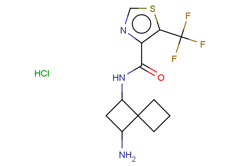 N-{3-aminospiro[3.3]heptan-1-yl}-5-(trifluoromethyl)-1,3-thiazole-4-carboxamide hydrochloride