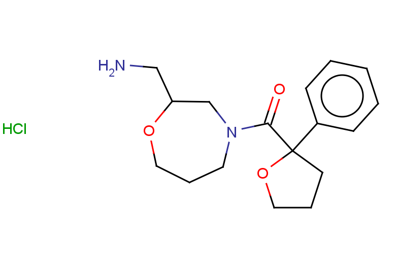 1-[4-(2-phenyloxolane-2-carbonyl)-1,4-oxazepan-2-yl]methanamine hydrochloride