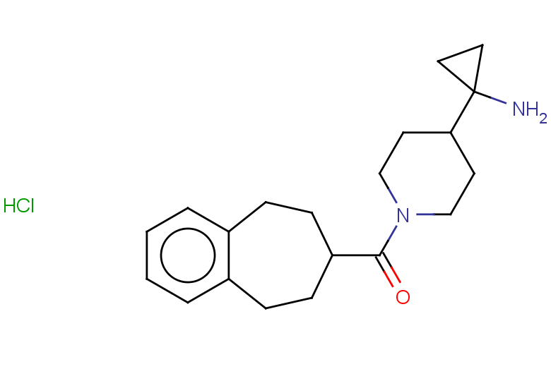 1-(1-{6,7,8,9-tetrahydro-5H-benzo[7]annulene-7-carbonyl}piperidin-4-yl)cyclopropan-1-amine hydrochloride