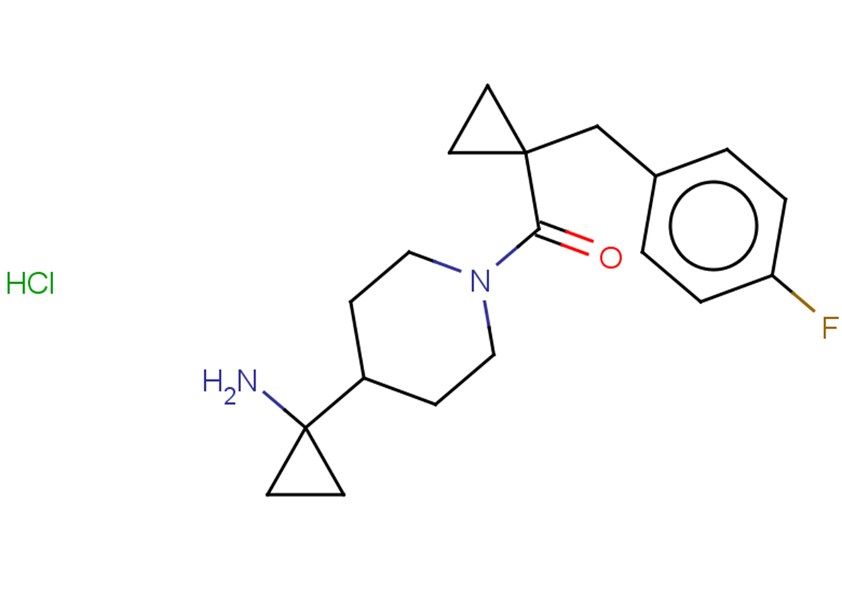 1-(1-{1-[(4-fluorophenyl)methyl]cyclopropanecarbonyl}piperidin-4-yl)cyclopropan-1-amine hydrochloride
