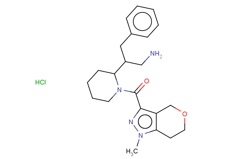 2-(1-{1-methyl-1H,4H,6H,7H-pyrano[4,3-c]pyrazole-3-carbonyl}piperidin-2-yl)-3-phenylpropan-1-amine hydrochloride