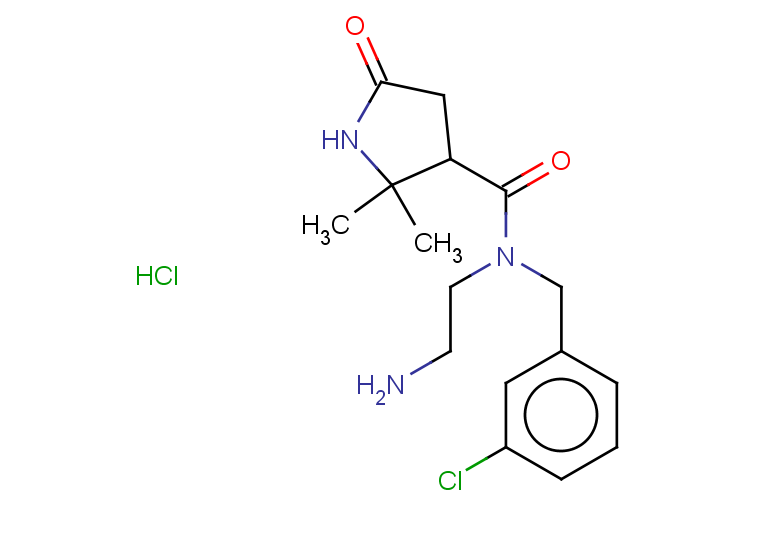 N-(2-aminoethyl)-N-[(3-chlorophenyl)methyl]-2,2-dimethyl-5-oxopyrrolidine-3-carboxamide hydrochloride