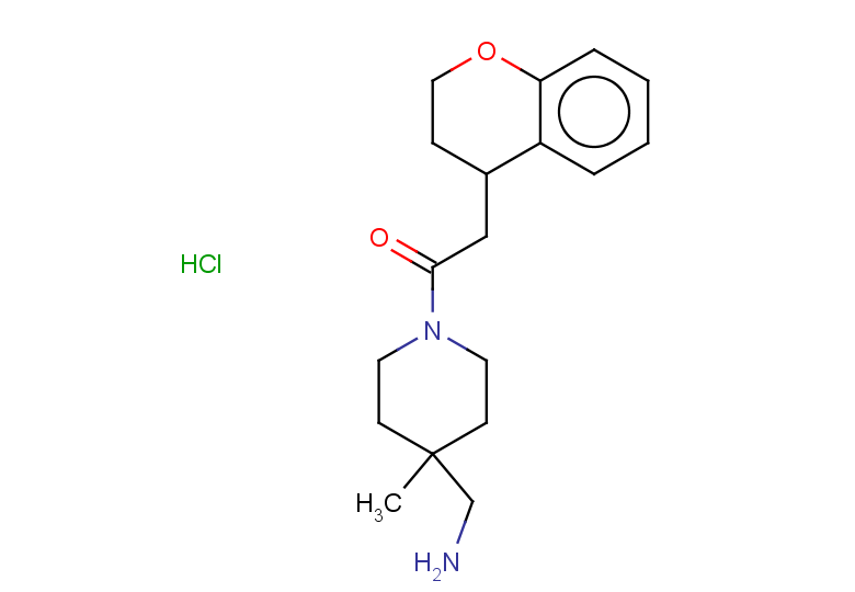 1-[4-(aminomethyl)-4-methylpiperidin-1-yl]-2-(3,4-dihydro-2H-1-benzopyran-4-yl)ethan-1-one hydrochloride