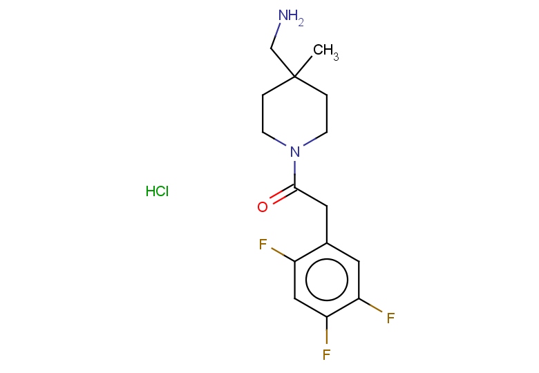 1-[4-(aminomethyl)-4-methylpiperidin-1-yl]-2-(2,4,5-trifluorophenyl)ethan-1-one hydrochloride