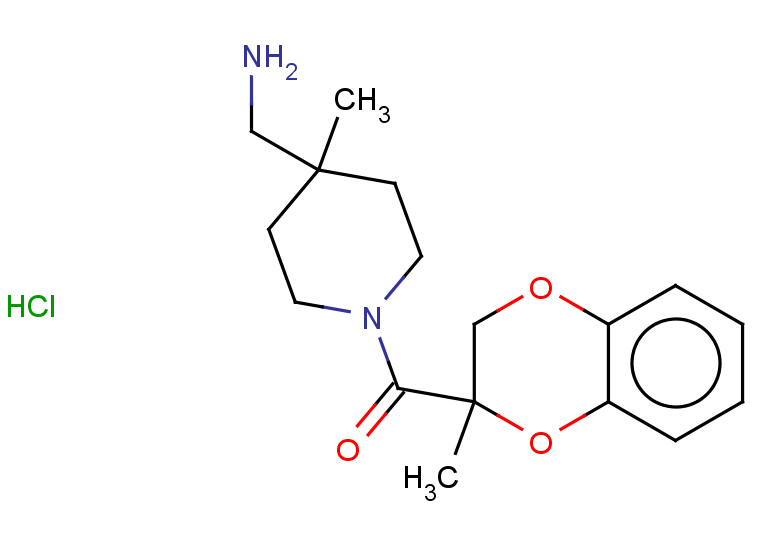 1-[4-methyl-1-(2-methyl-2,3-dihydro-1,4-benzodioxine-2-carbonyl)piperidin-4-yl]methanamine hydrochloride