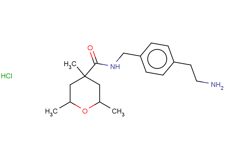 N-{[4-(2-aminoethyl)phenyl]methyl}-2,4,6-trimethyloxane-4-carboxamide hydrochloride
