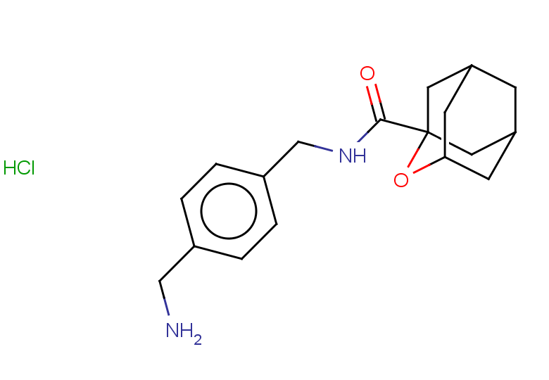 N-{[4-(aminomethyl)phenyl]methyl}-2-oxatricyclo[3.3.1.1,3,7]decane-1-carboxamide hydrochloride