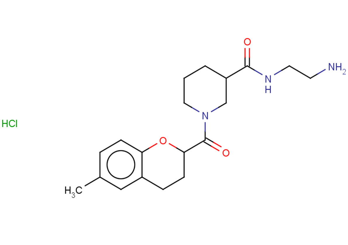 N-(2-aminoethyl)-1-(6-methyl-3,4-dihydro-2H-1-benzopyran-2-carbonyl)piperidine-3-carboxamide hydrochloride